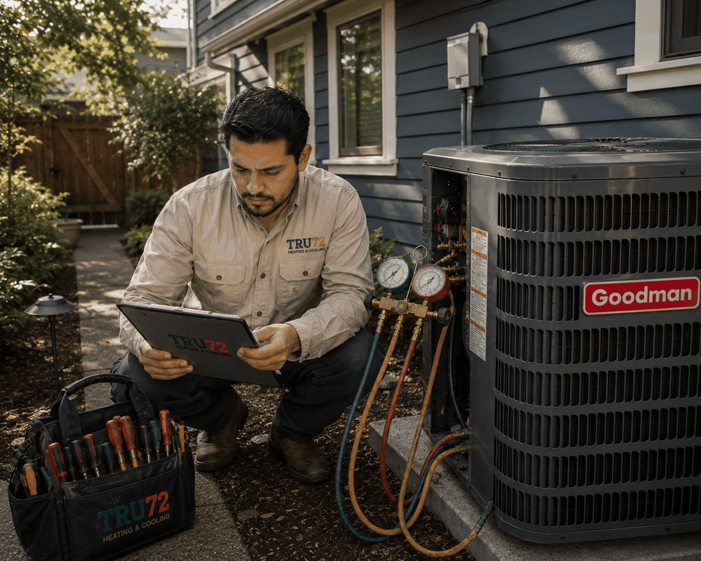 Tru72 technician at a Vancouver, WA home.